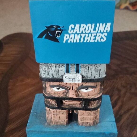 COLLECTIBLE CAROLINA PANTHERS WOODEN TIKI STATUE - Picture 8 of 8